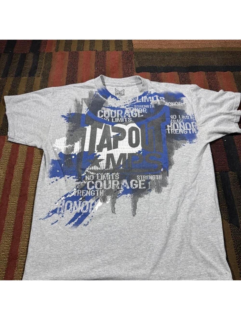 Tapout MPS grey short-sleeve graphic T-shirt size large